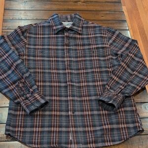 vintage Schott Bros Mid/Heavy Weight Flannel Button Down Union Workers Label